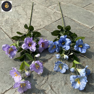 EV Wholesale 9 Head Spring Style Artificial Silk Azalea Flowers for Wedding Home Decor