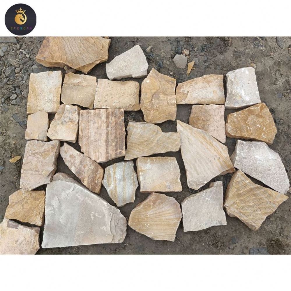 EV Popular Natural Sandstone Loose Stone Veneer for Exterior Wall and Fireplace Wall Decoration Stone Wall Cladding