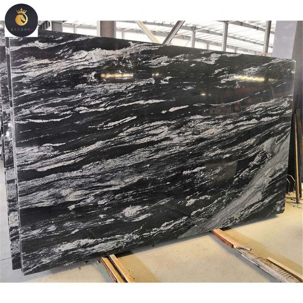 Hot Popular Low Price Natural Stone Cosmic Black Granite Slab