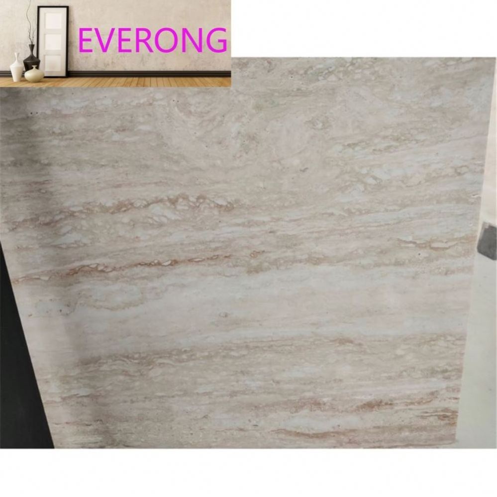 Luxury Super White Travertine Marble Stone Tiles For Facade Wall Panel Decoration 30x60