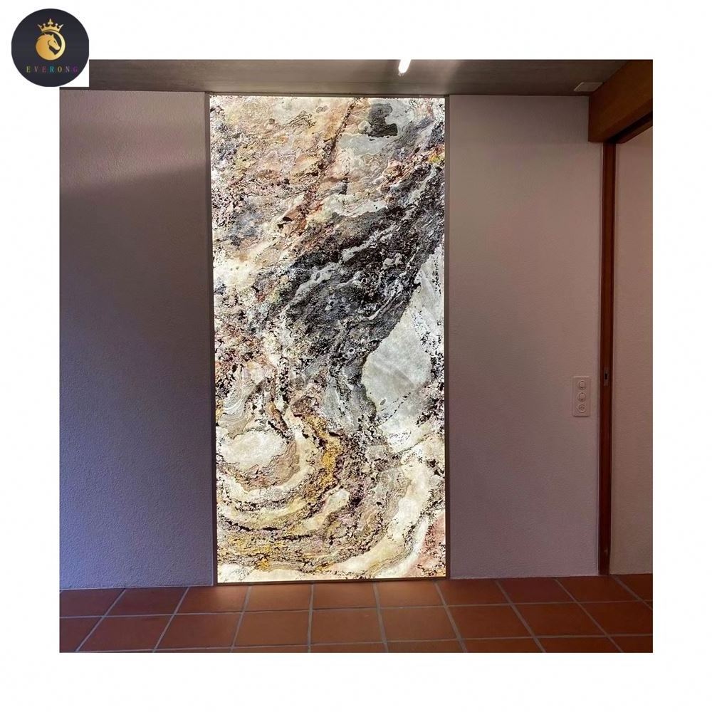 EV Natural 1-2mm Interior Decor Modern Ultra Thin Stone Flexible Natural Wall Cladding Stone Panels Backlit Flexible Stone