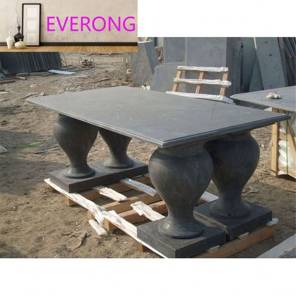 Custom cut to size blue limestone worktop stone table tops for outdoor garden