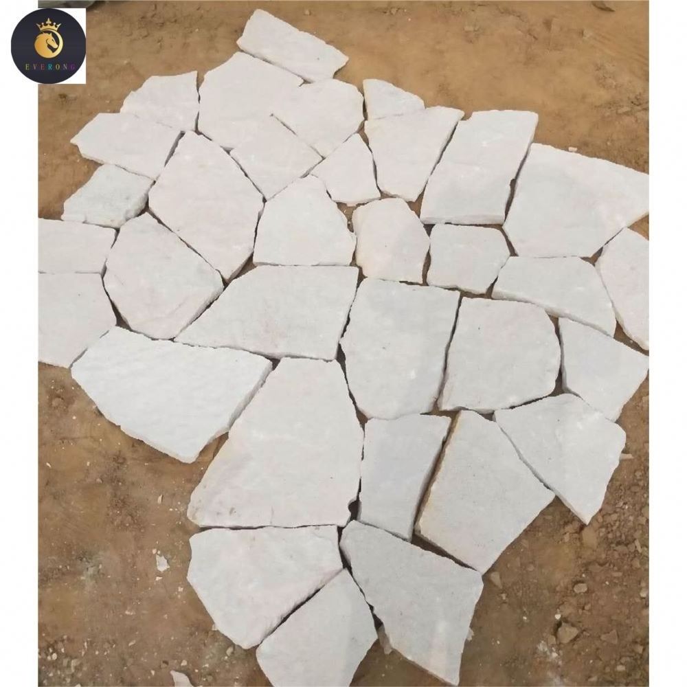 EV Popular White Sandstone Loose Stone Veneer for Exterior Wall and Fireplace Wall Decoration Stone Wall Cladding