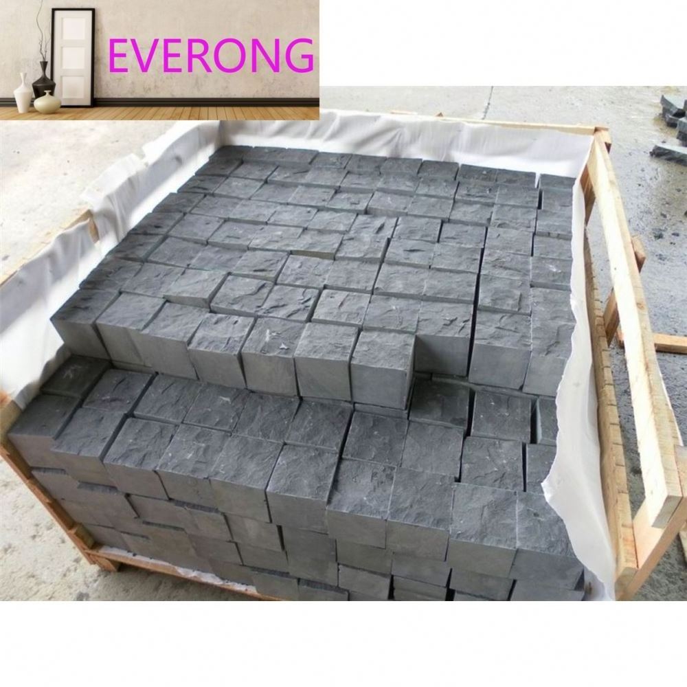 Factory Price Natural Zhangpu Black Basalt G685 Charcoal Black Granite Cobblestone Outdoor Paving Cobble Stones