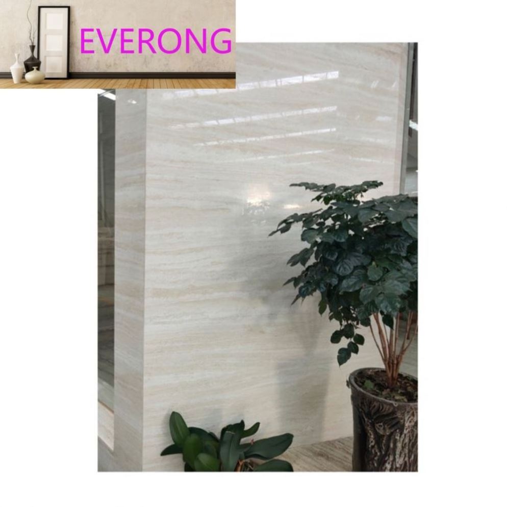 Luxury Super White Travertine Marble Stone Tiles For Facade Wall Panel Decoration 30x60