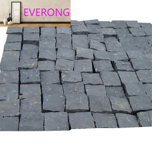 Factory Price Natural Zhangpu Black Basalt G685 Charcoal Black Granite Cobblestone Outdoor Paving Cobble Stones