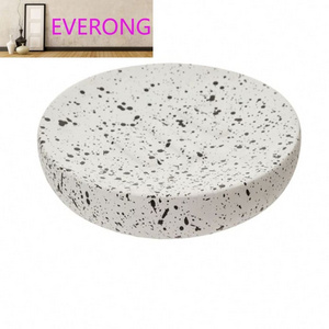 Colorful Round Cement Terrazzo Soap Dish Soap Holder For Bathroom Decoration