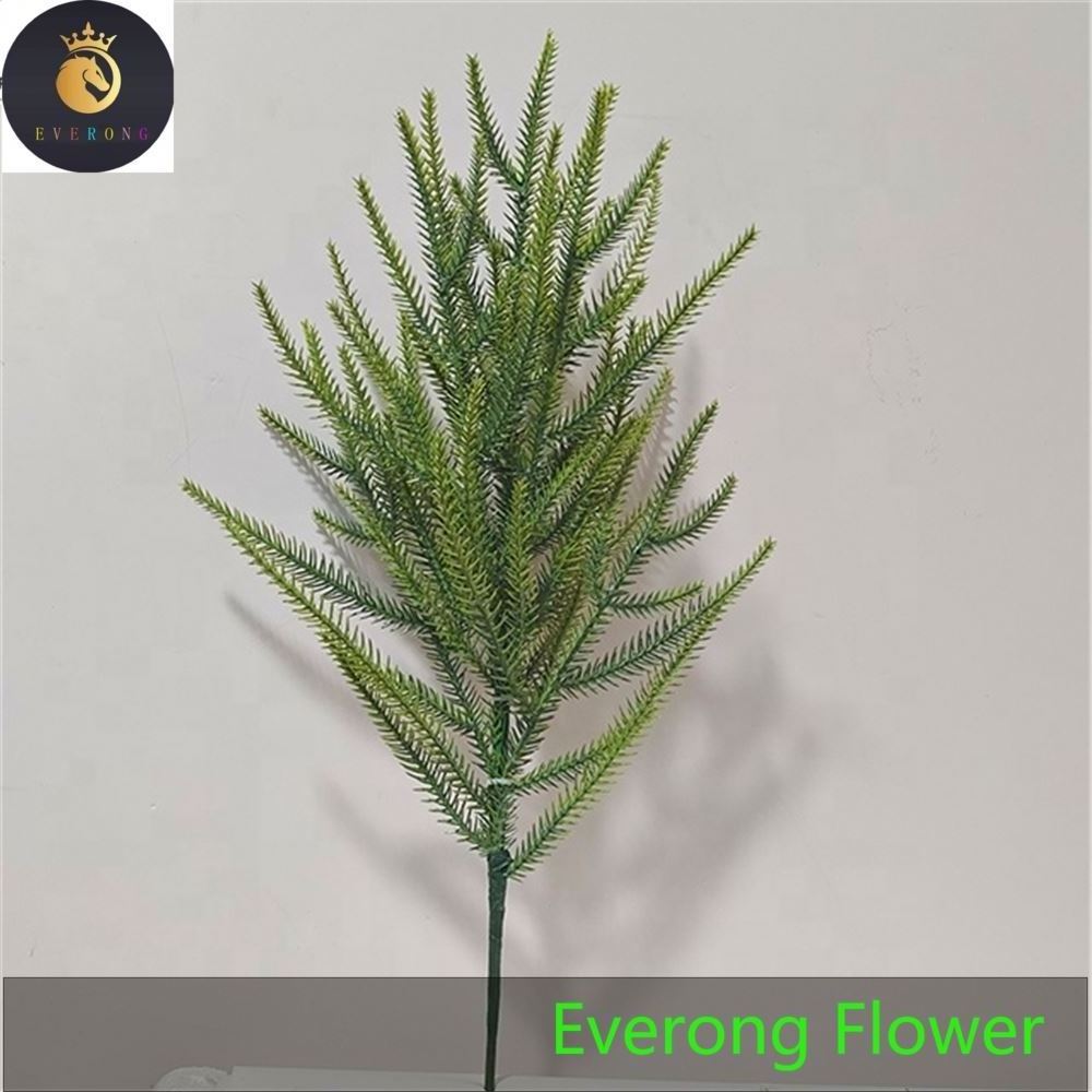 Artificial Pine Tree Plastic Cedar Spruce Leaf Branches With Pine Cone For Wedding Party Home Outdoor Christmas Decoration