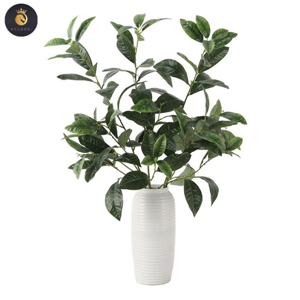 C476 Artificial mango leave greenery garden flower arrangements basket decorations fortune tree faux leave flower branches