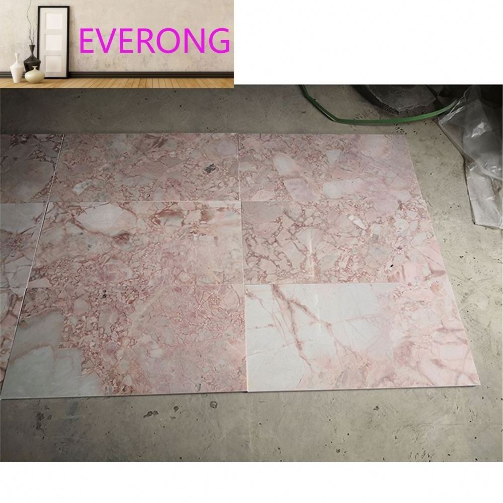 Cream Pink Marble Slab Stone Craft Beige Color Natural Floor Tiles For Dining Table