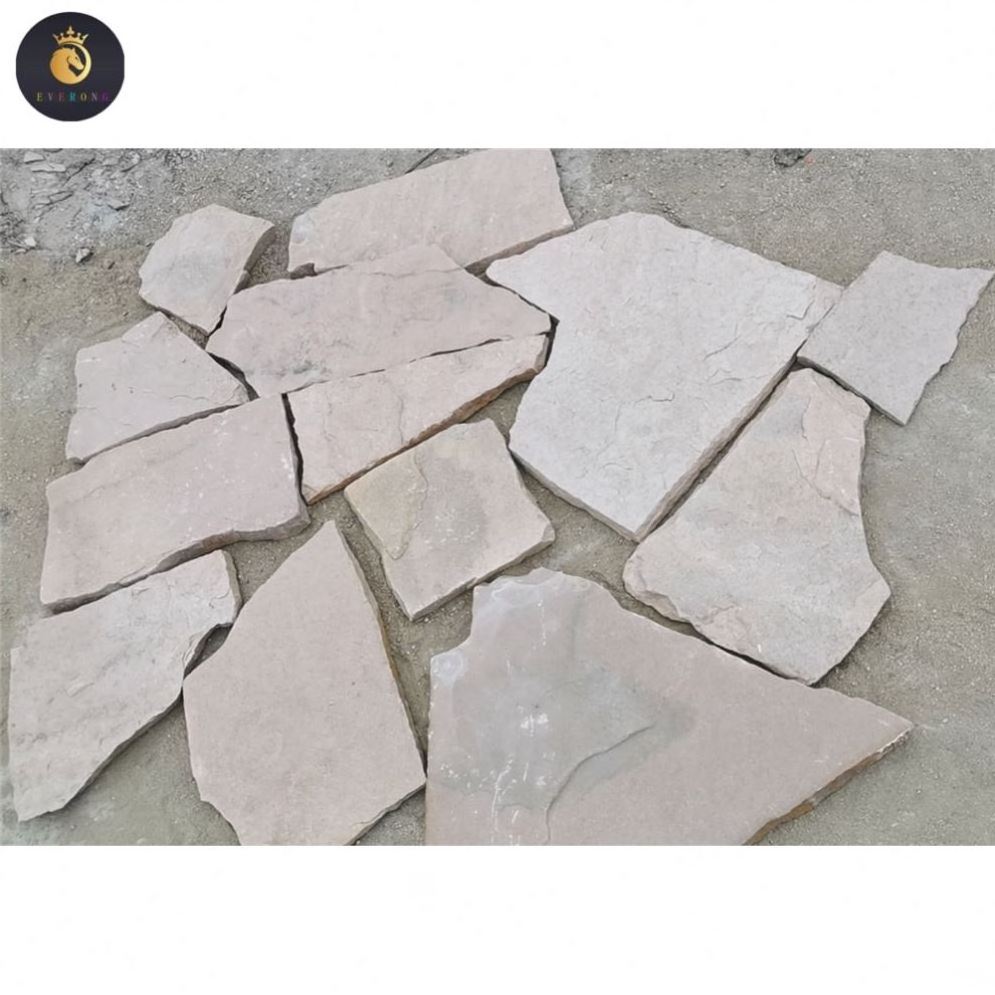 EV Popular White Sandstone Loose Stone Veneer for Exterior Wall and Fireplace Wall Decoration Stone Wall Cladding