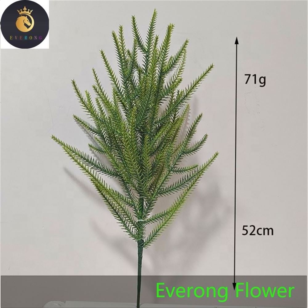 Artificial Pine Tree Plastic Cedar Spruce Leaf Branches With Pine Cone For Wedding Party Home Outdoor Christmas Decoration