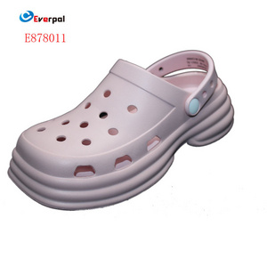 New Women Thick Sole Clogs Garden Shoes High Quality Summer PVC EVA Customized Waterproof Garden Shoes Winter Warm Summer Clog