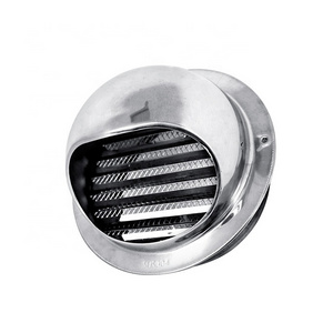 Customized Size Stainless Steel Wall External Louver Vent Cap Round Grille Ventilation Cover Exhaust Air Vent