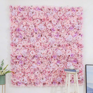 Perfect Silk Rose Flower Panels Artificial Giant Wall Flower for Wedding Party Baby Shower Backdrop Hair Salon Wall Decor