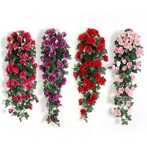 Factory Wholesale Artificial  Vine Hanging Garland Foliage Flowers Home Kitchen Garden Office Wedding Wall Decor