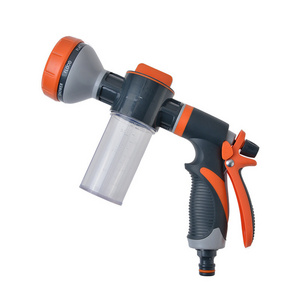 8 Patterns High Pressure Garden Hose Nozzle Foam Gun Water Spray Adjustable Car Foam Wash Gun