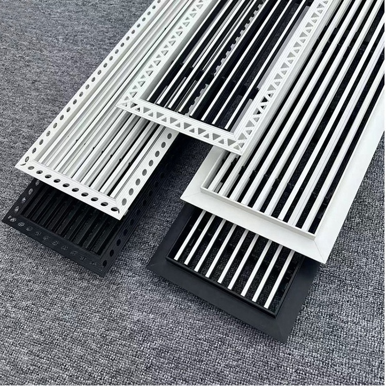 HVAC System Linear Ceiling Air Diffuser ABS Embedded Aii Conditioning Diffuser