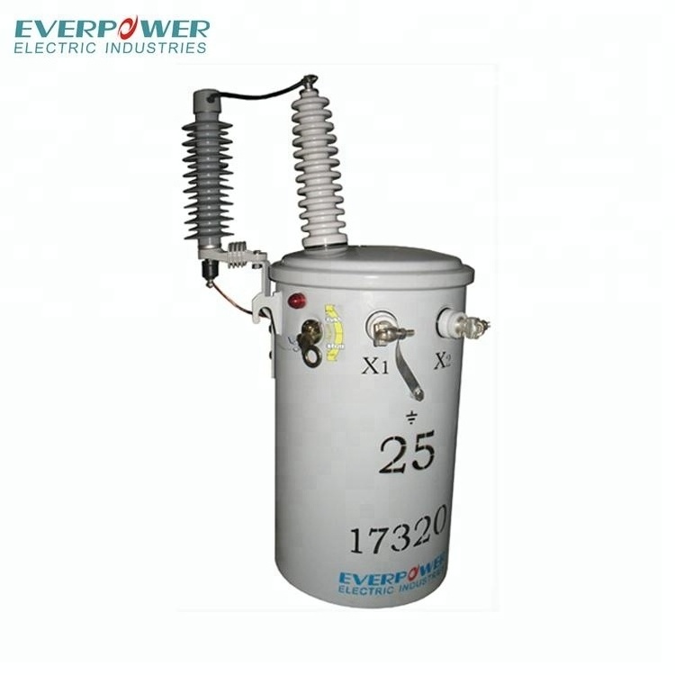 25KVA  distribution transformer 17320/220V single phase pole-mounted transformer completely self-protected transformer