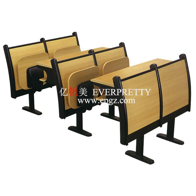 Plywood university student folding lecture hall chair with desk