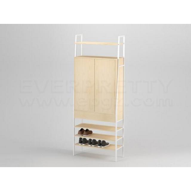 Modern multi-function Extra Large Luxury  Width Large shoes tank Storage Wooden Shoe Rack Cabinet with Hanging clothes rack