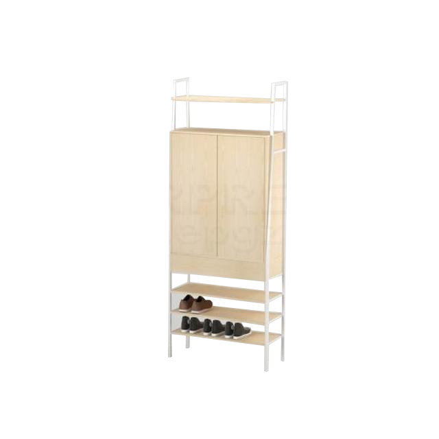 Modern multi-function Extra Large Luxury  Width Large shoes tank Storage Wooden Shoe Rack Cabinet with Hanging clothes rack