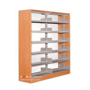 School Library Metal and Wood Book Racks Shelf