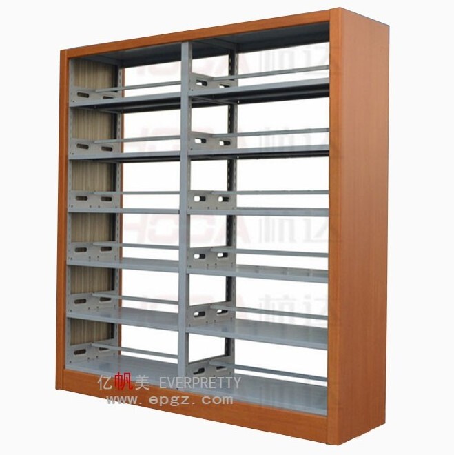 School Library Metal and Wood Book Racks Shelf