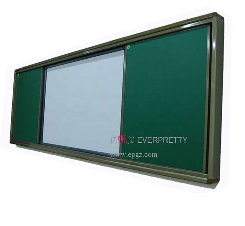 Sliding classroom whiteboard/greenboard, high quality student school board, university teaching whiteboard