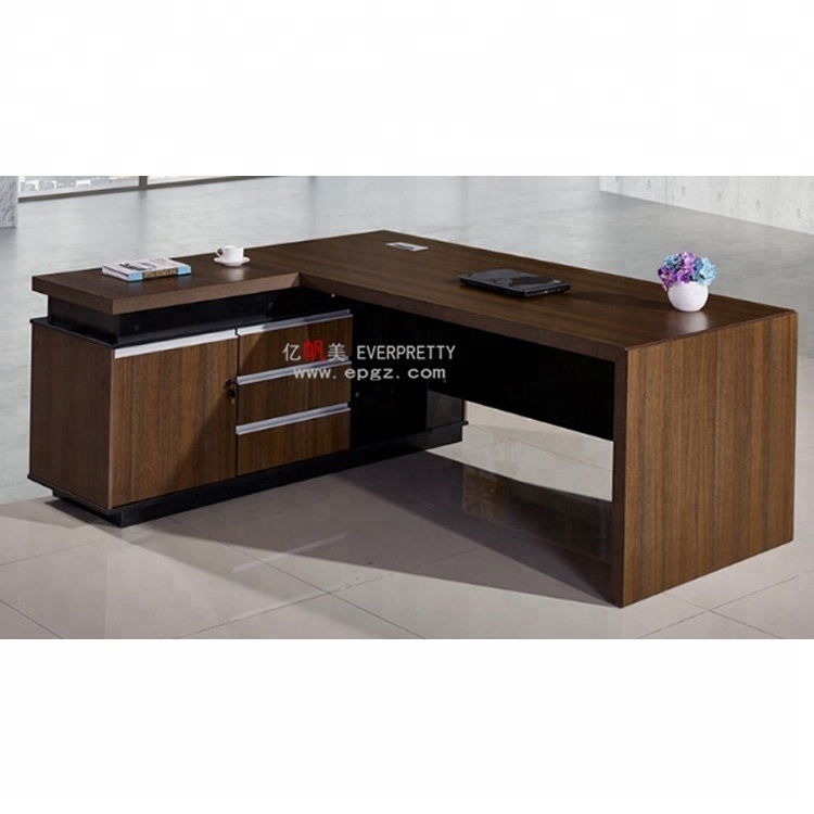 Melamine Wood Executive Table, Free Standing Desk Side Extension, Chinese Antique Office Furniture