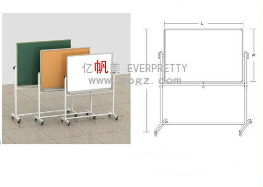 Movable writeboard with stand ,cheap notice board for school ,portable writing board with wheels