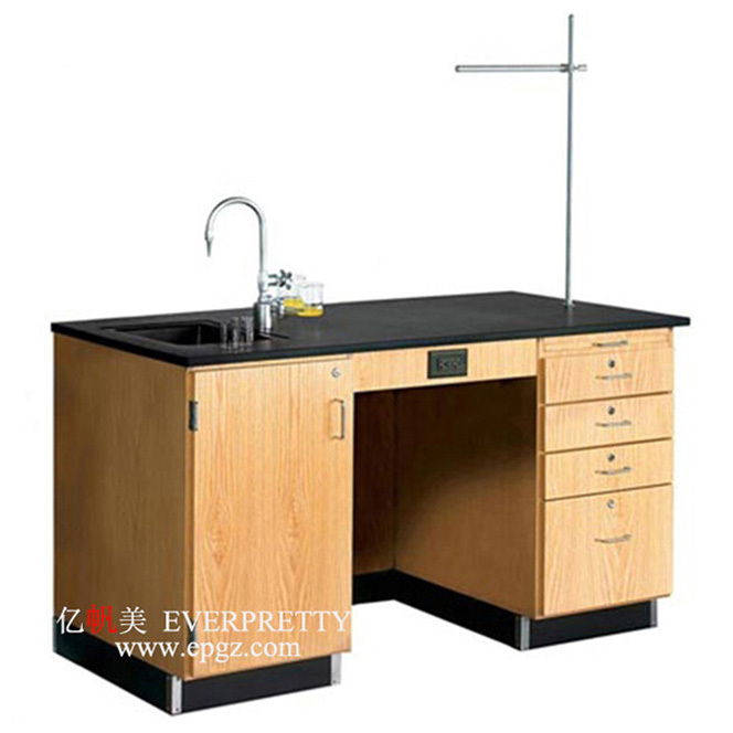 High Quality School Laboratory Furniture Student Durable Resin Wood Laboratory Table with Tap