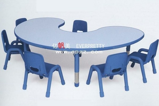 School Kindergarten Furniture Wooden Group-Learning Activity Classroom Children U Shape Desk and Chair Set For Preschool