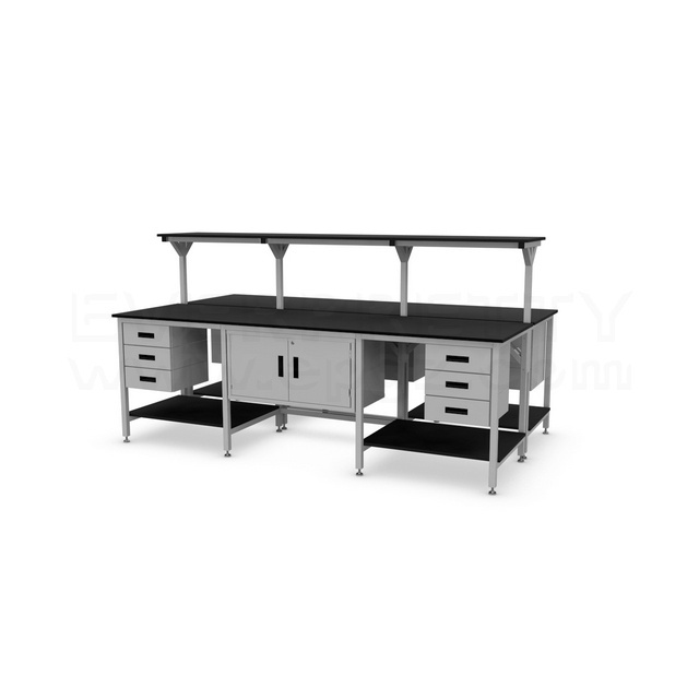 new biological science laboratory steel-wood frame casework island bench dental laboratory furniture