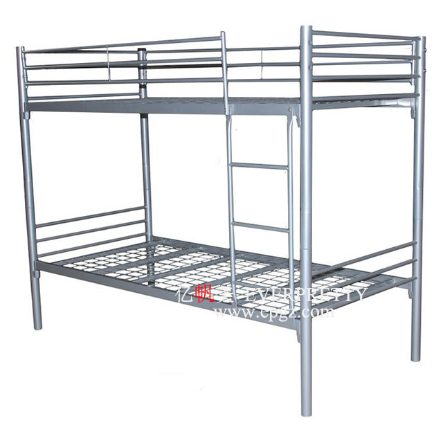 Dormitory Furniture Twin Over Queen Metal Bunk Bed for School Student Hostel Bedroom Loft Double Bed for Adult