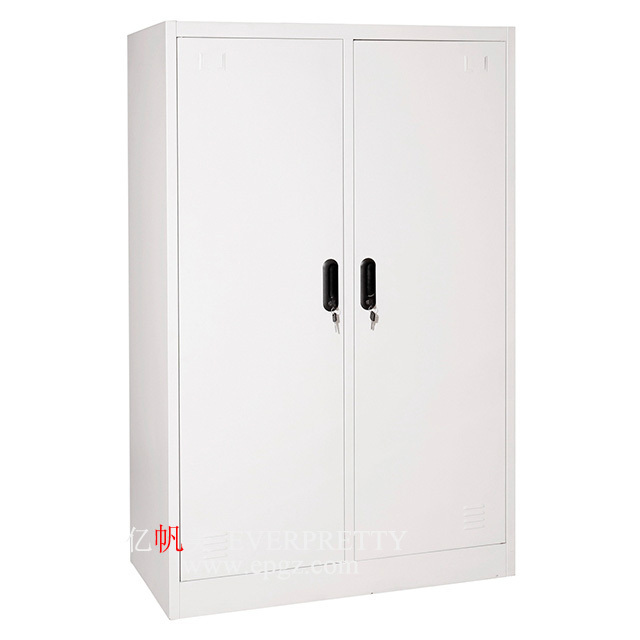 Office Furniture Heavy Duty Two-Door Sheet File Cabinet Storage with Lock and Keys Wardrobe with Label