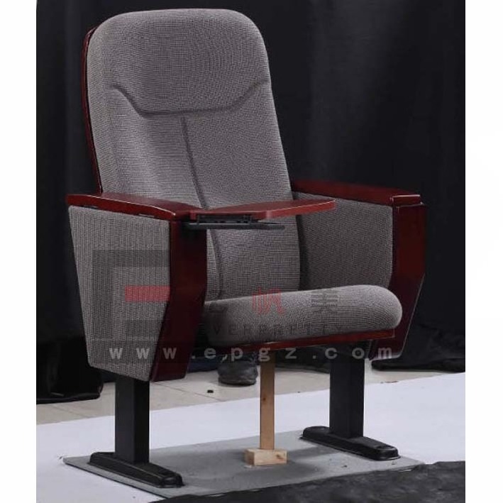 Folding Lecture Hall Furniture Auditorium Chair Fabric Theater Seat with Writing Pad