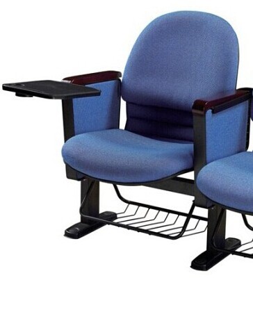 Auditorium Furniture 3-Seat Conference Chair Comfortable Cinema Chair with Writing Pad and Basket Lecture and Theater Chairnd