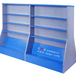 Used Library Furniture 4 Level Double Side Library Metal Bookshelf