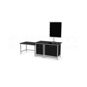 new biological science laboratory steel-wood frame casework island bench dental laboratory furniture