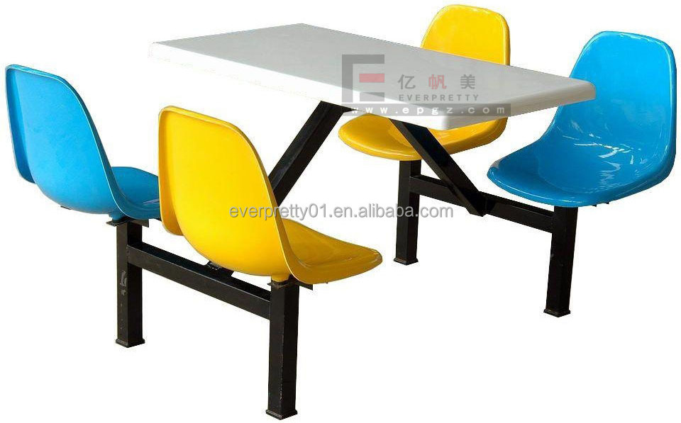 Waterproof Canteen Cafeteria Tables And Chairs