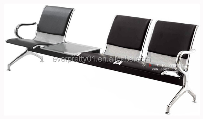 Metal Furniture 3 Seater PU Seat Hospital Waiting Room Chair