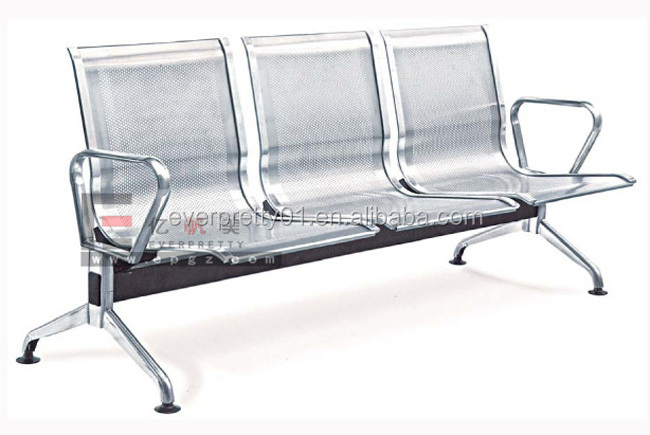 Metal Furniture 3 Seater PU Seat Hospital Waiting Room Chair