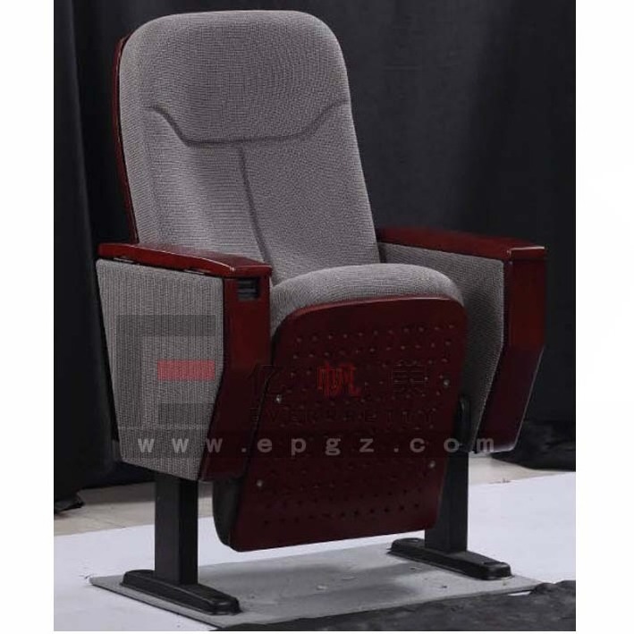 Folding Lecture Hall Furniture Auditorium Chair Fabric Theater Seat with Writing Pad