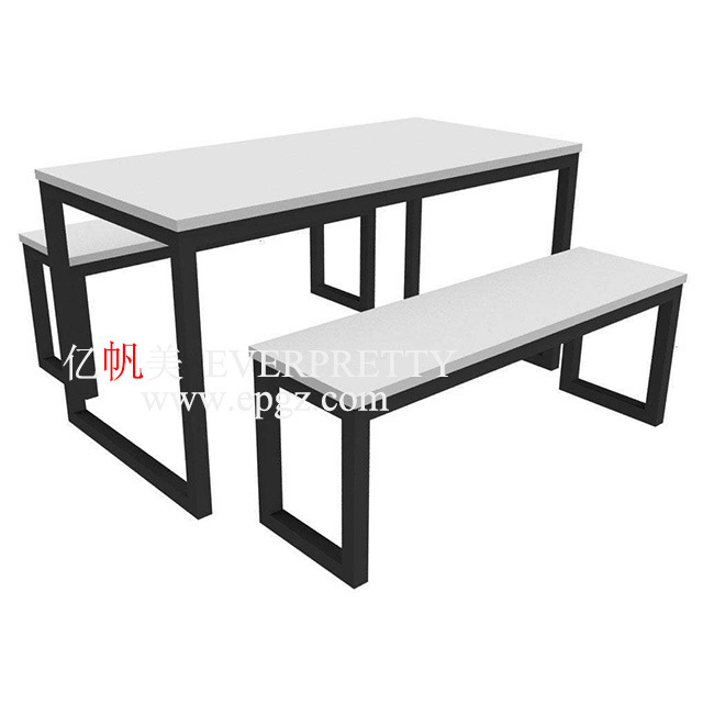 Factory Price School Canteen Furniture 8 Seat Dining Table and Chairs 8 Seater Canteen Table and Chair Set