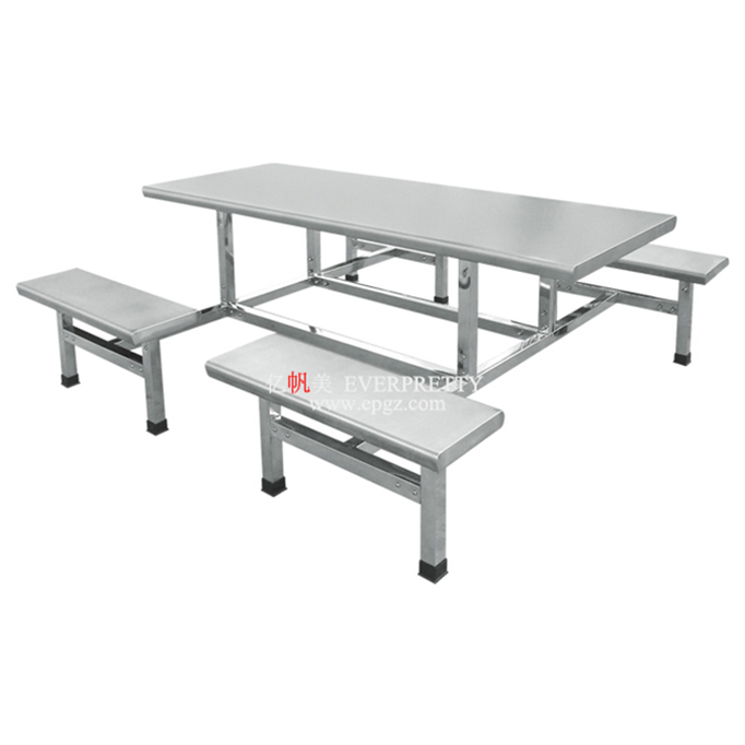 Factory Price School Canteen Furniture 8 Seat Dining Table and Chairs 8 Seater Canteen Table and Chair Set