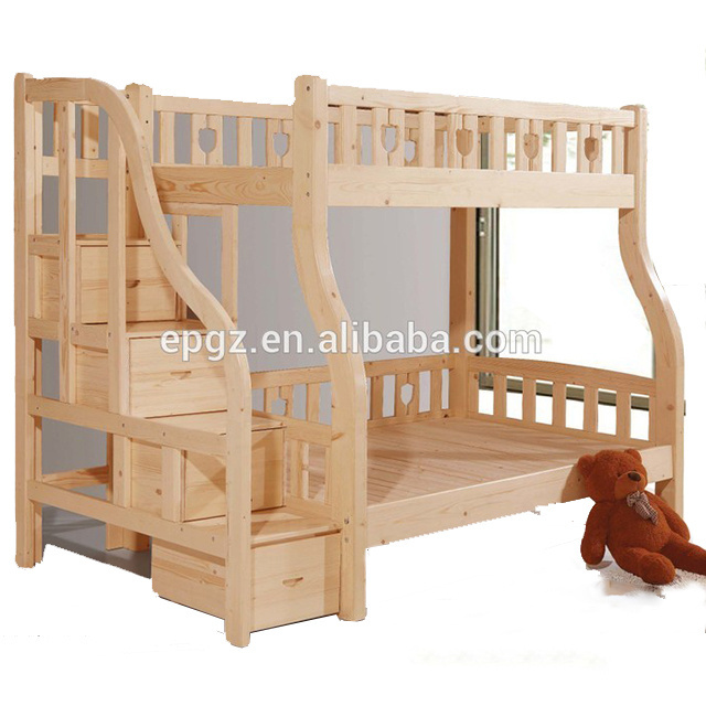 High Quality Wooden Kindergarten Nursery Kid Bunk Bed for Sale