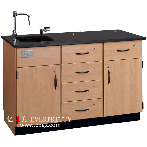 Modern Resin Board  Laboratory Furniture Science Room Lab Cabinet with Sink for School