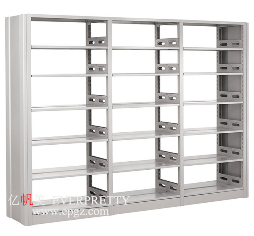 Cheap Library Furniture Double Side Steel Book Shelf for Library