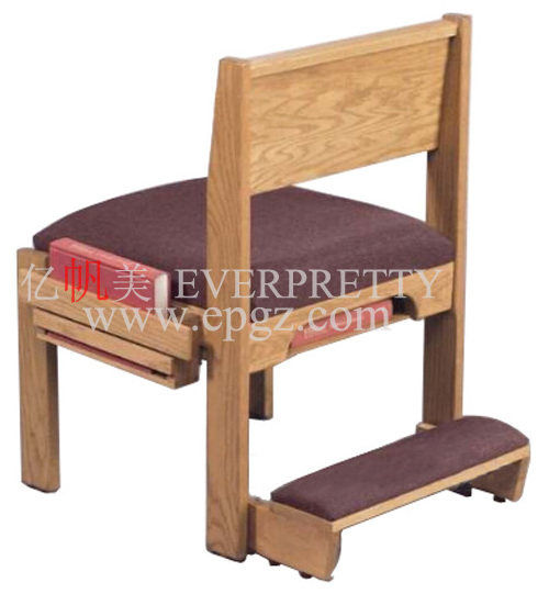 Wooden Frame and Fabric Surface Chair for Theater Church Pulpit Auditorium Audience